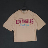 تیشرت زنانه Los Angeles لانگ پارچه مچینست یک رو