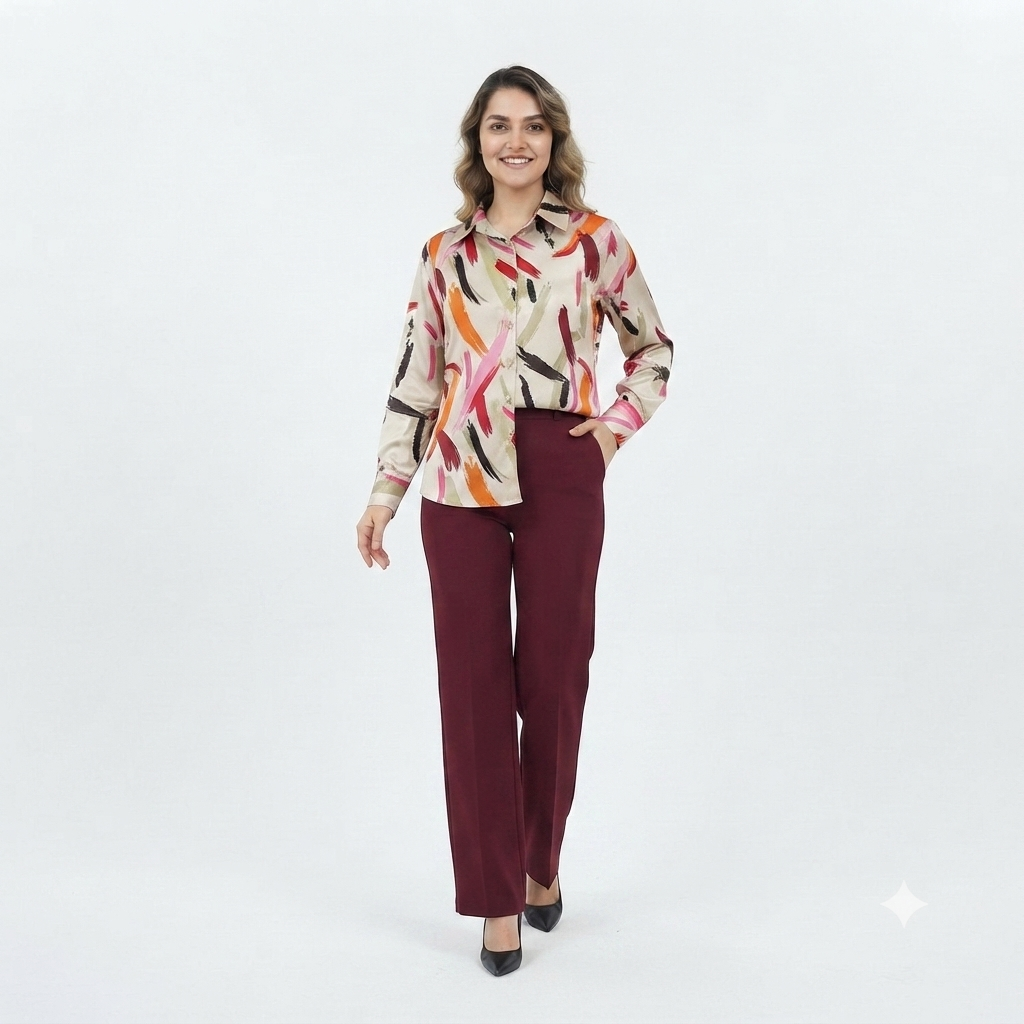 شومیز زنانه پارچه ترک پری